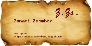 Zanati Zsombor névjegykártya