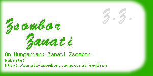 zsombor zanati business card